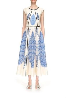 Giambattista Valli Feather Maxi Dress - Blue