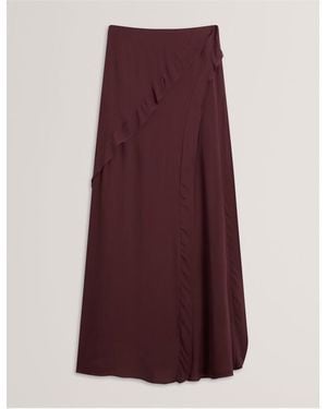 Ted Baker Frill Maxi Skirt - Purple