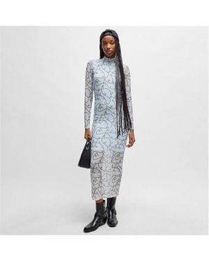 BOSS Nasuse_2 Long Dress - Blue
