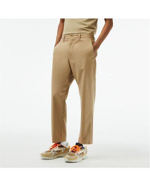 Lacoste Skinny Fit Stretch Cotton Chinos - Natural