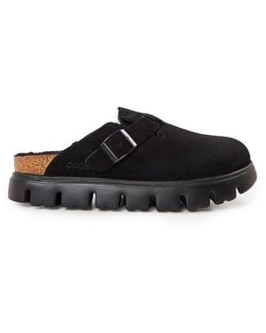Birkenstock Chunky Sole Logo Panel Chelsea Boot - Black