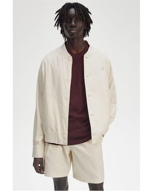 Fred Perry Twill Tennis Jacket - White