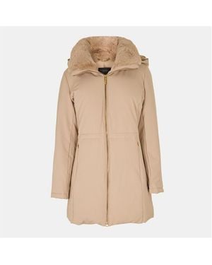 Donna Karan Dkaran Short Lightweight Puffer Jacket - Natural