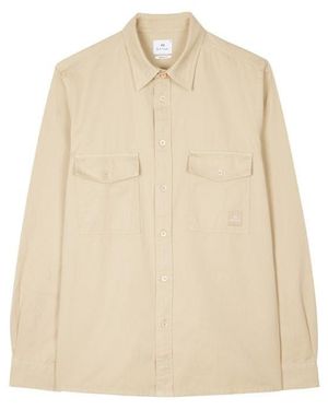 Paul Smith Zebra Long Sleeve Overshirt - Natural