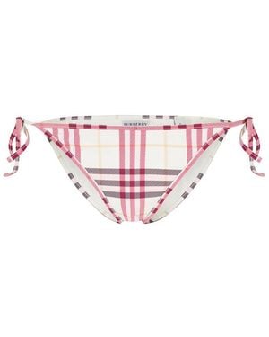Burberry Tie Side Bikini Bottoms - Pink