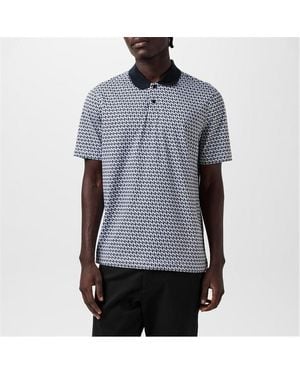 Ted Baker Geometric Polo T-Shirt - Blue