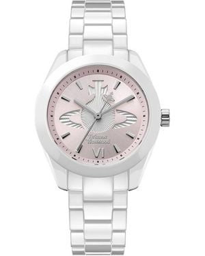Vivienne Westwood Fenchurch Ceramica Quartz Analogue Watch - Metallic
