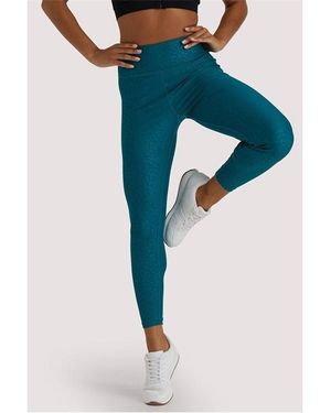 Wolf & Whistle Wet Look Croc Leggings - Blue