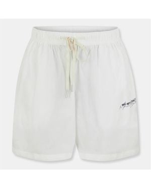 MKI Miyuki-Zoku Script Lightweight Woven Tracksuit Shorts - White