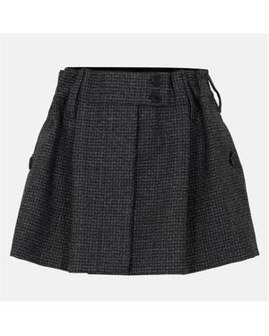 Prada Structured Mini Skirt - Black
