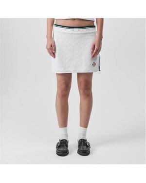CASABLANCA Slit Tennis Skirt - White