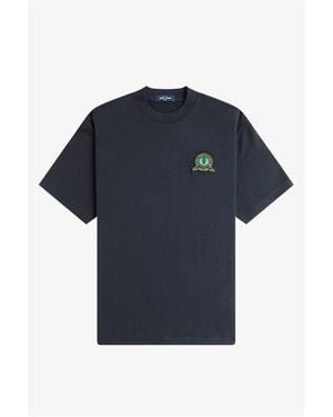 Fred Perry Fred Badge Tee Sn54 - Blue