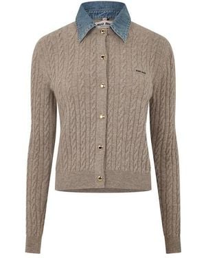 Miu Miu Miu Cashmere Chambra Ld64 - Brown