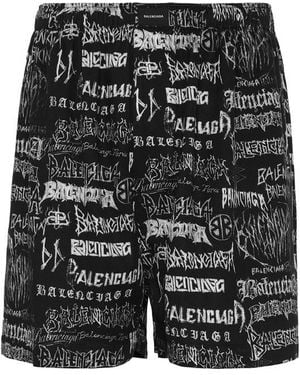Balenciaga Metal Pyjama Shorts - Black