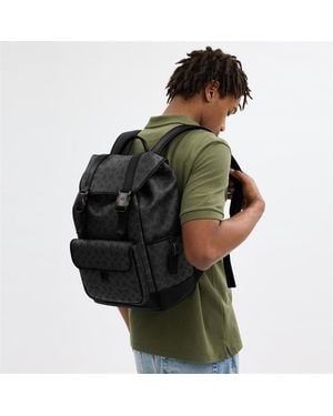 COACH League Flap Backpack - Black