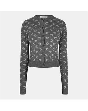 Marine Serre Moon Cardigan - Grey