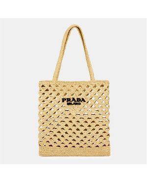 Prada Crochet Tote Bag - Metallic