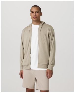 Vuori Ponto Full Zip Performance Hoodie - Natural