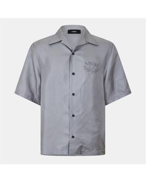 Amiri Silk Art District Shirt - Grey