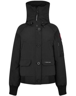 Canada Goose Chilliwack Duck Down Water Resistant Long Sleeve Bomber Jacket - Black