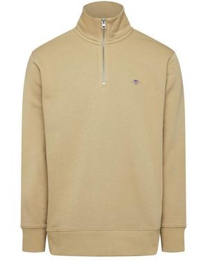 GANT Shield Half Zip Fleece Top - Natural