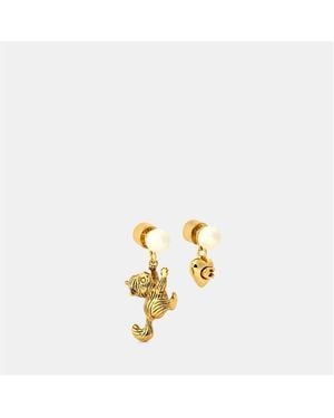 COACH Cat Pearl Stud Earrings - Metallic