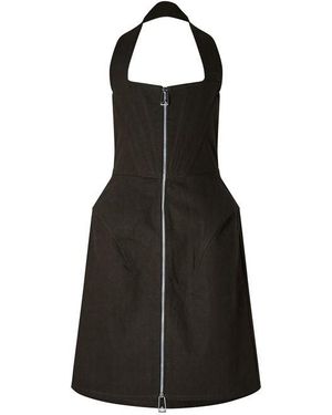 Bottega Veneta Structured Peplum Dress - Black