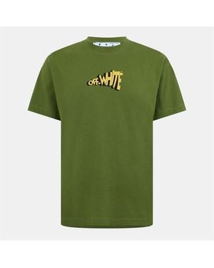 Off-White c/o Virgil Abloh Off Ctn Slim Tee - Green