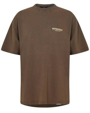 Represent Owners Club Oversized Fit T-Shirt - Brown