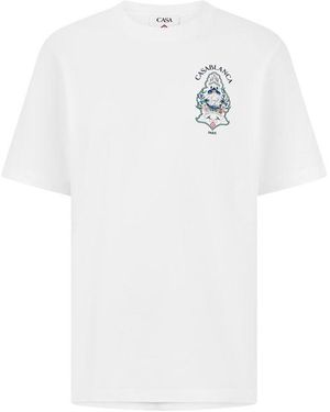 CASABLANCA Casa Hotel Emb Tee Sn64 - White