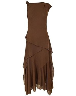 Ganni Shift Dress - Brown