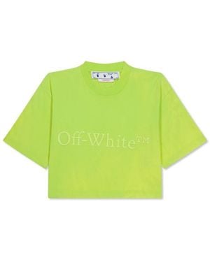 Off-White c/o Virgil Abloh Printed Cotton Oversized T-Shirt - Green
