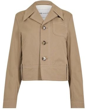 Ami Paris Buttoned Hybrid Jacket - Natural
