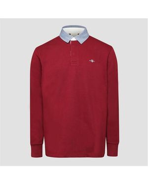 GANT Regular-Fit Chambray Rugger Sweatshirt - Red
