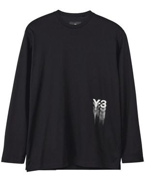 Y-3 Graphic Long Sleeve T-Shirt - Black
