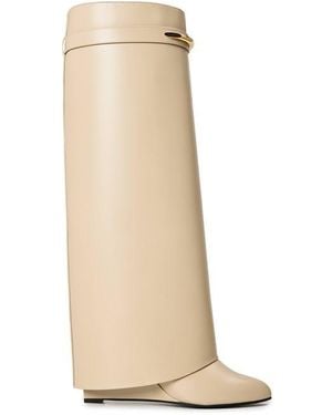 Givenchy Shark Boot Knee High Boots - Natural