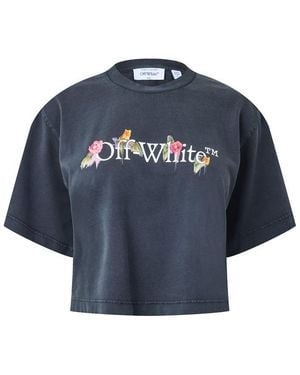Off-White c/o Virgil Abloh Off Flower Crop T Ld63 - Blue