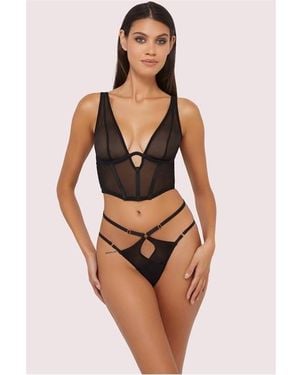 Wolf & Whistle Kali Mesh Basque - Black
