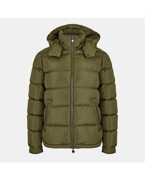 Moncler Maya Down Long Sleeve Short Puffer Jacket - Green