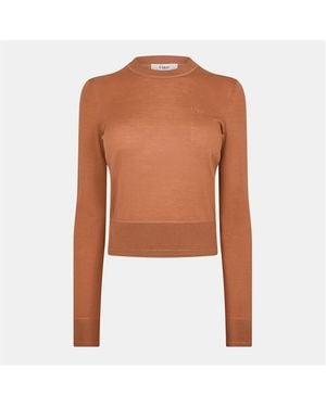 Chloé Crew Neck Jumper - Brown