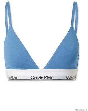 Calvin Klein Non Wired Triangle Bralette - Blue