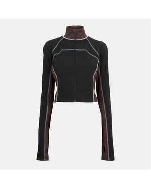 Fendi Zipped Performance Stretch Baselayer Top - Black