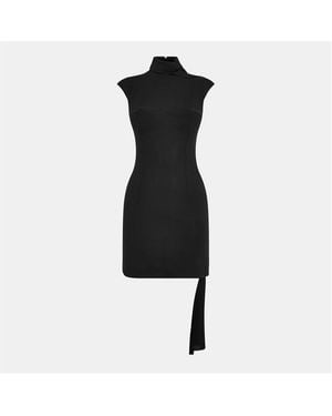 Jean Paul Gaultier Jersey Shirt Mini Dress - Black