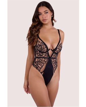 Wolf & Whistle Lilith Graphic Embroidery Body - Black