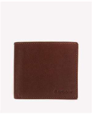 Barbour Colwell Leather Billfold Wallet - Brown