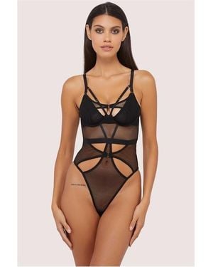 Wolf & Whistle Erin Mirco Fishnet Body - Black