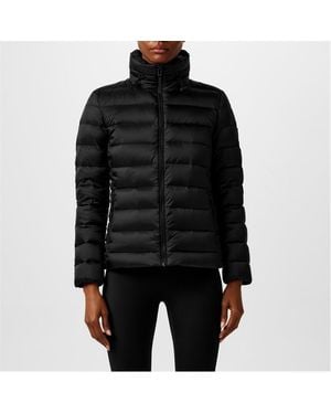Belstaff Lift Water And Wind Resistant Long Sleeve Funnel Neck Short Puffer Jacket - Black