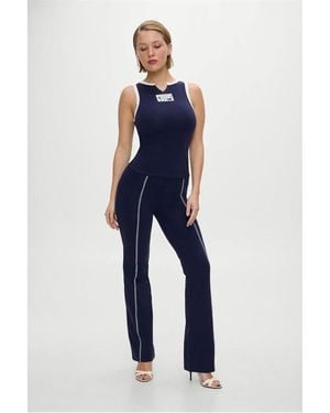 Frankie's Bikinis X Bella Hadid Dreamer Tank Top - Blue