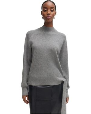 BOSS Knitted Crew Neck Jumper - Grey
