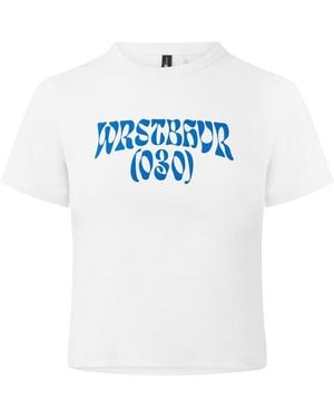 WRSTBHVR Baby Tee - White